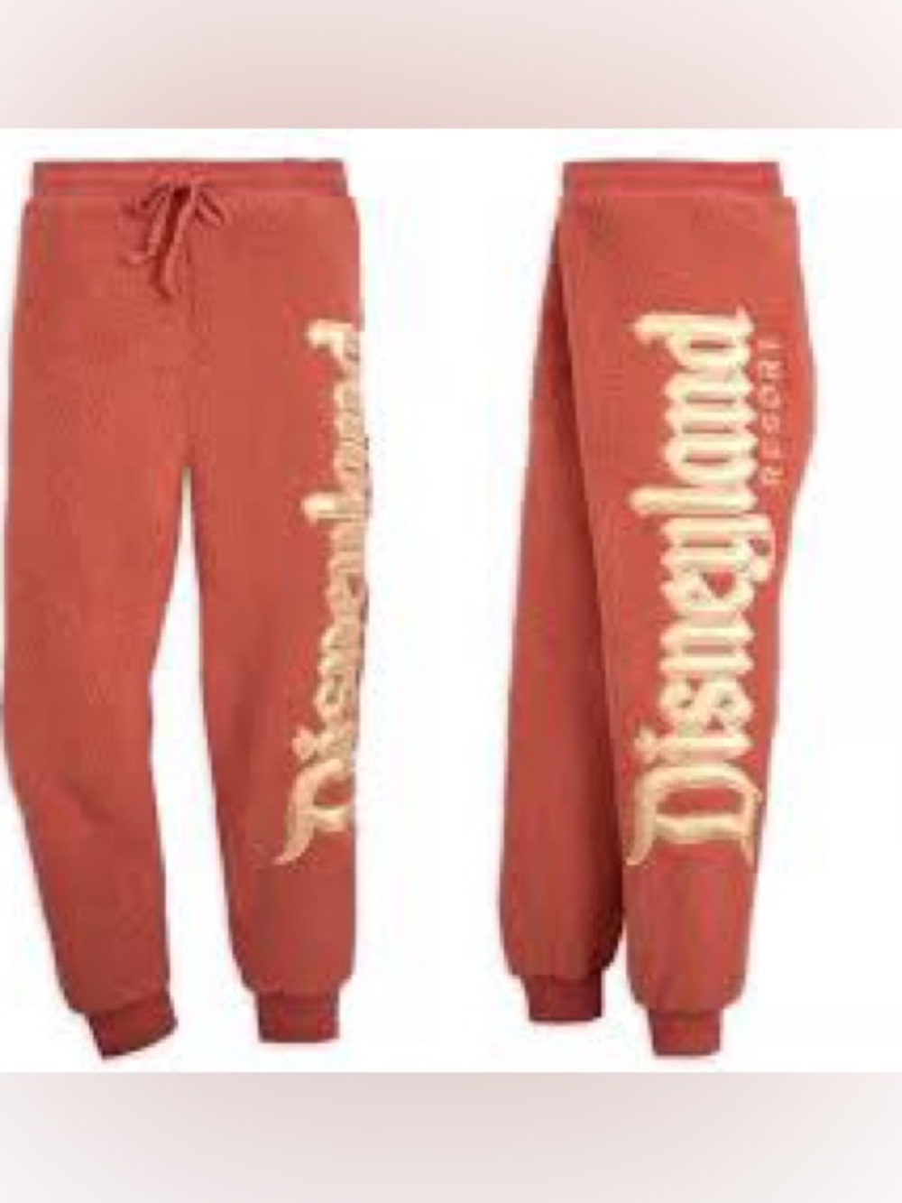 Disney Kids Rust Orange Disneyland Logo Joggers